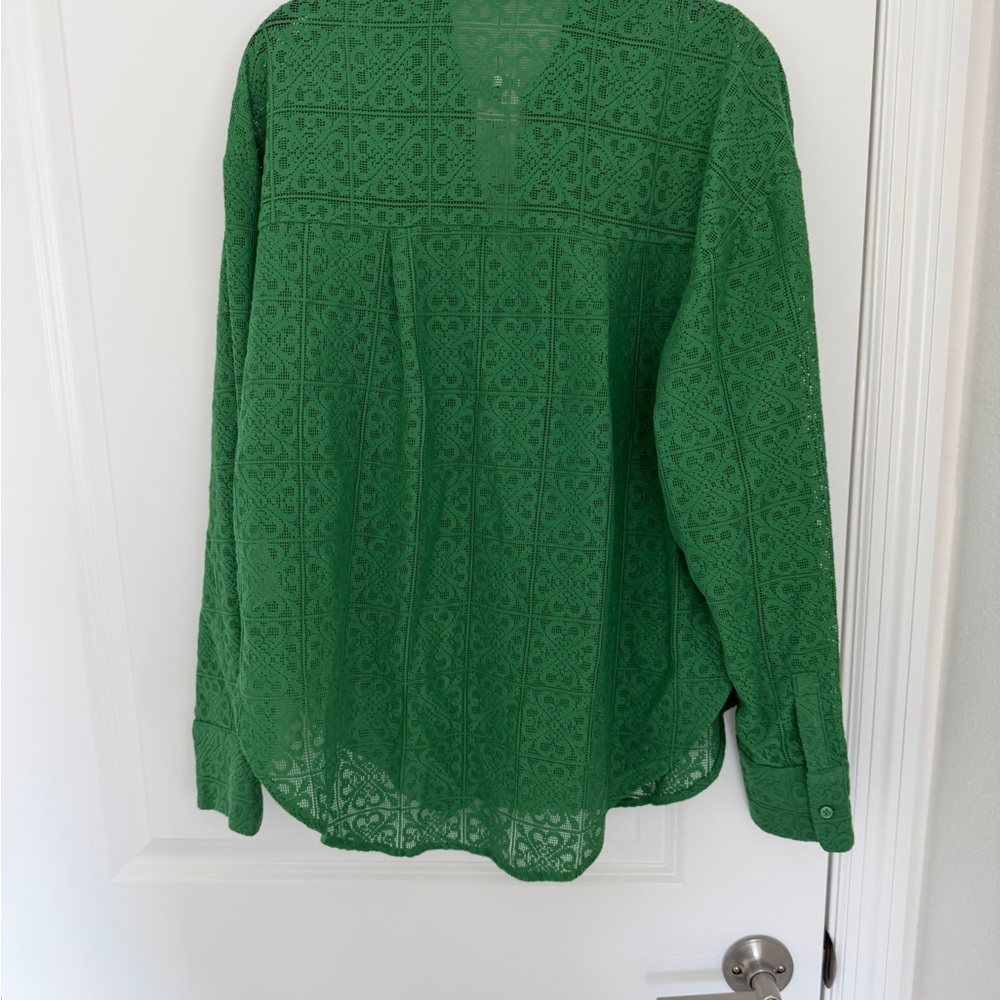 NWT Tie Lace Boyfriend Shirt - Express - Size S - Picture 5 of 5